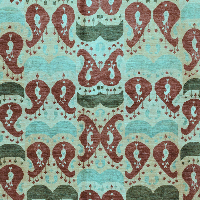 Machine Washable Abstract Light Blue Modern Rug, wshabs4110lblu