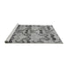 Sideview of Machine Washable Abstract Gray Modern Rug, wshabs4110gry