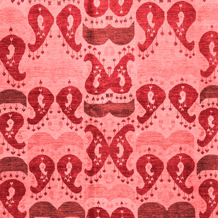 Machine Washable Abstract Red Modern Rug, wshabs4110red