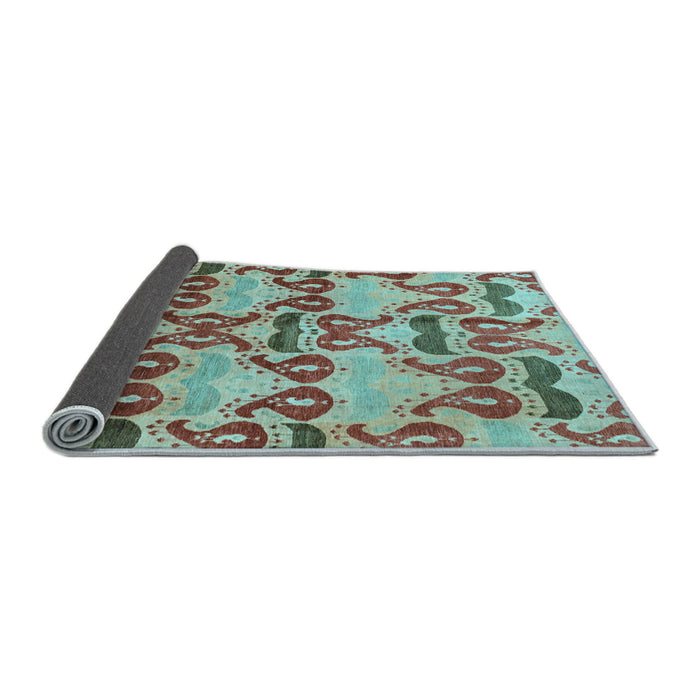 Sideview of Abstract Light Blue Modern Rug, abs4110lblu