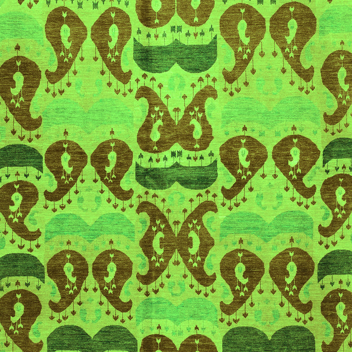 Abstract Green Modern Rug, abs4110grn