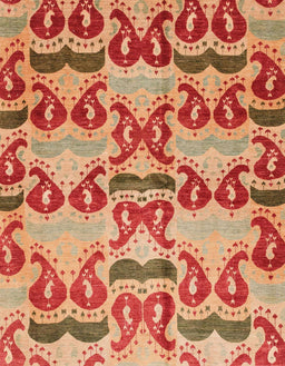 Abstract Red Modern Rug, abs4110