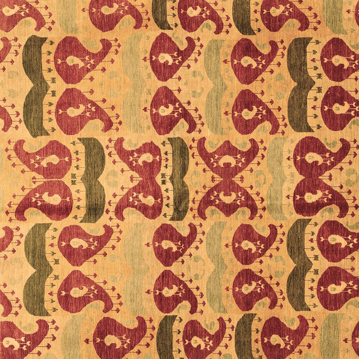 Square Machine Washable Abstract Brown Modern Rug, wshabs4110brn