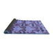 Sideview of Abstract Blue Modern Rug, abs4110blu