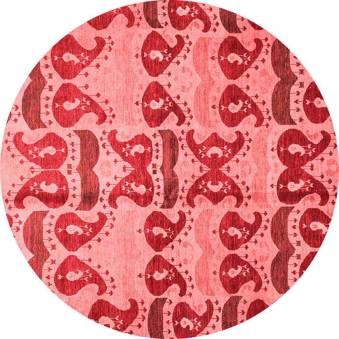 Machine Washable Abstract Red Modern Rug, wshabs4110red