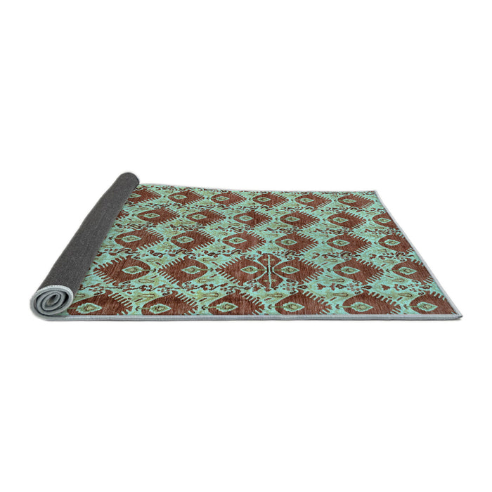 Sideview of Abstract Light Blue Modern Rug, abs4111lblu