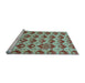 Sideview of Machine Washable Abstract Light Blue Modern Rug, wshabs4111lblu