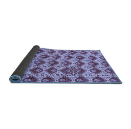 Sideview of Abstract Blue Modern Rug, abs4111blu