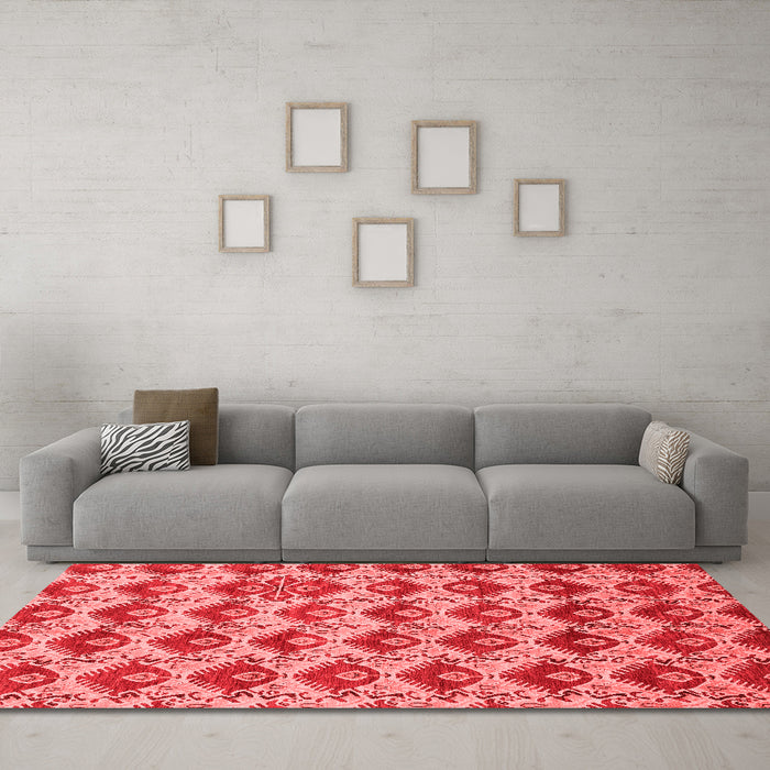 Modern Red Washable Rugs