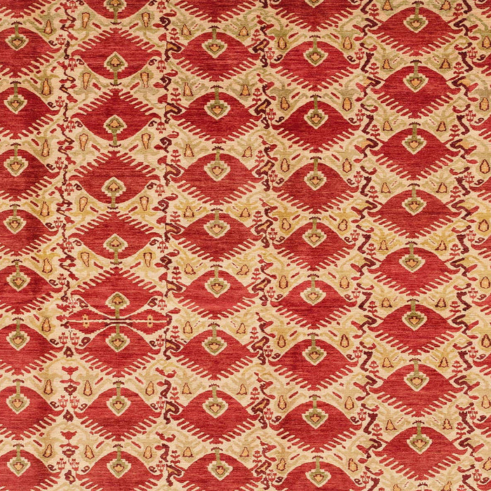 Square Machine Washable Abstract Neon Red Rug, wshabs4111