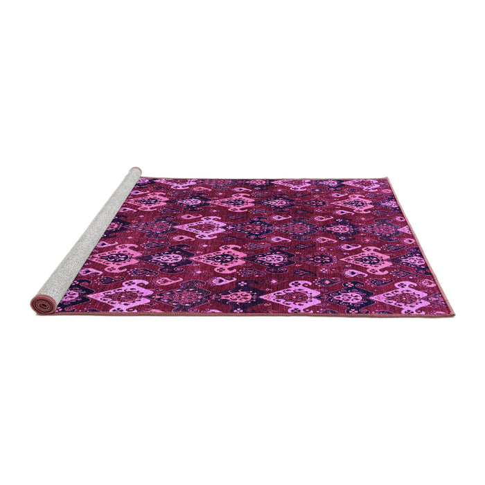 Sideview of Machine Washable Abstract Purple Modern Area Rugs, wshabs4112pur