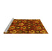 Sideview of Machine Washable Abstract Yellow Modern Rug, wshabs4112yw