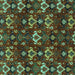 Square Abstract Turquoise Modern Rug, abs4112turq