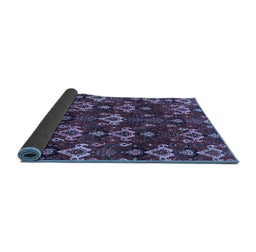Sideview of Abstract Blue Modern Rug, abs4112blu