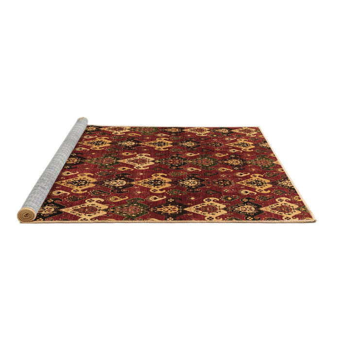 Sideview of Machine Washable Abstract Brown Modern Rug, wshabs4112brn