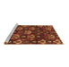 Sideview of Machine Washable Abstract Brown Modern Rug, wshabs4112brn