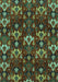 Machine Washable Abstract Turquoise Modern Area Rugs, wshabs4112turq