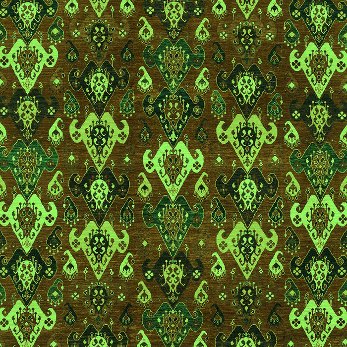 Machine Washable Abstract Green Modern Area Rugs, wshabs4112grn
