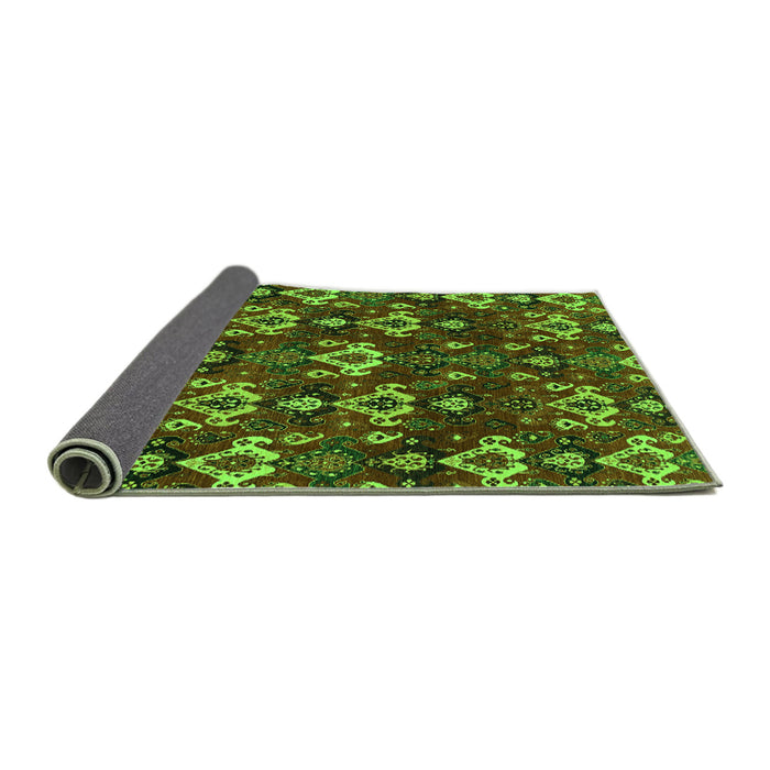 Sideview of Abstract Green Modern Rug, abs4112grn