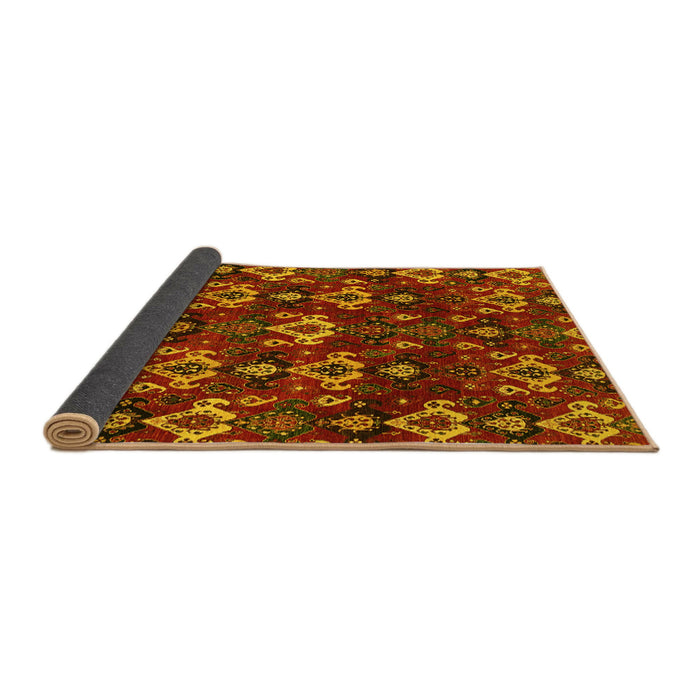 Sideview of Abstract Yellow Modern Rug, abs4112yw