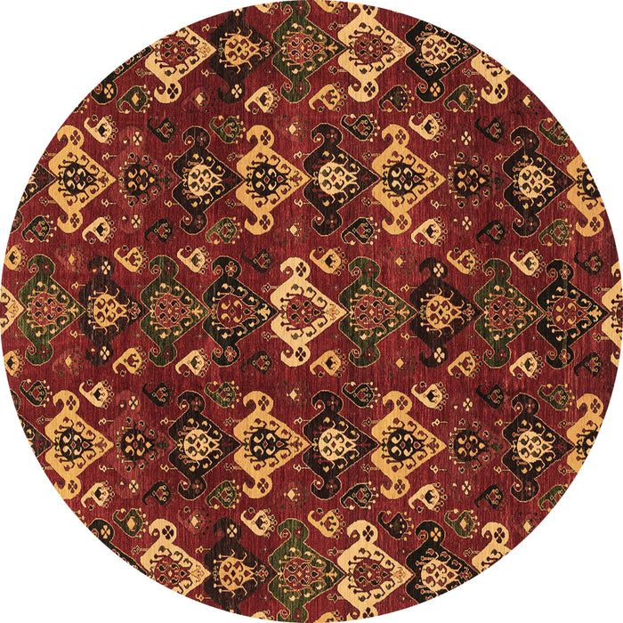 Round Abstract Brown Modern Rug, abs4112brn