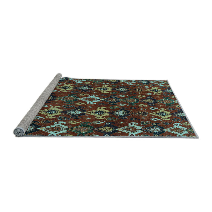 Sideview of Machine Washable Abstract Light Blue Modern Rug, wshabs4112lblu