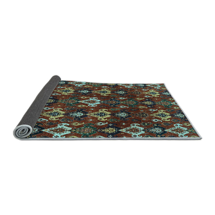 Sideview of Abstract Light Blue Modern Rug, abs4112lblu