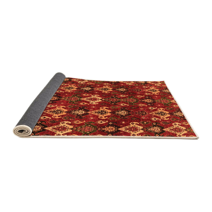 Sideview of Abstract Orange Modern Rug, abs4112org