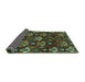 Sideview of Abstract Turquoise Modern Rug, abs4112turq