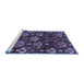 Sideview of Machine Washable Abstract Blue Modern Rug, wshabs4112blu