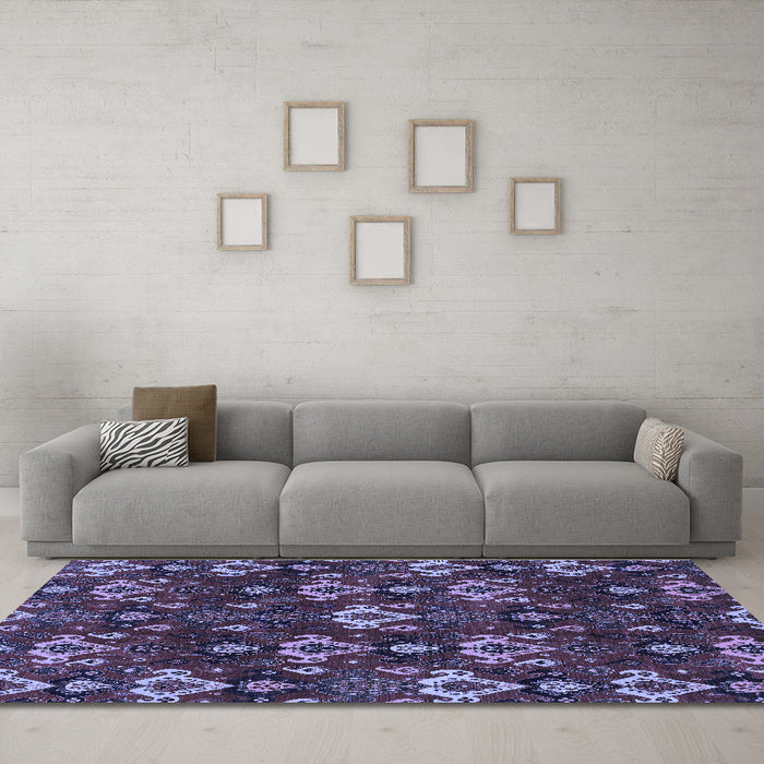 Machine Washable Abstract Blue Modern Rug in a Living Room, wshabs4112blu