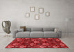 Modern Red Washable Rugs