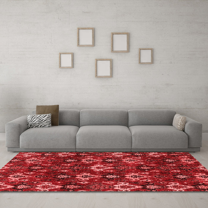 Modern Red Washable Rugs