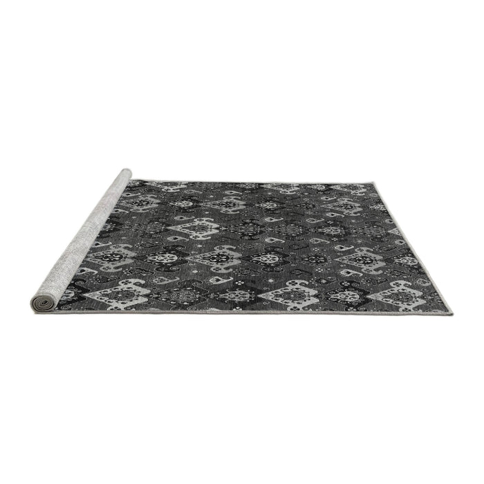 Sideview of Machine Washable Abstract Gray Modern Rug, wshabs4112gry