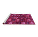 Sideview of Machine Washable Abstract Pink Modern Rug, wshabs4112pnk