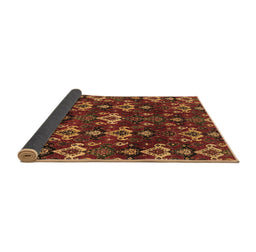 Sideview of Abstract Brown Modern Rug, abs4112brn