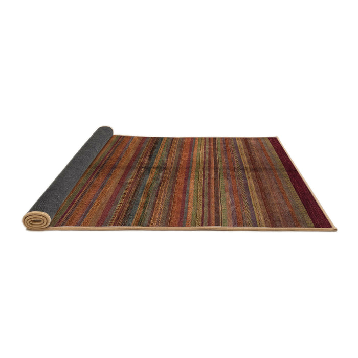 Sideview of Abstract Red Modern Rug, abs4113