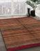 Machine Washable Abstract Red Rug in a Family Room, wshabs4113