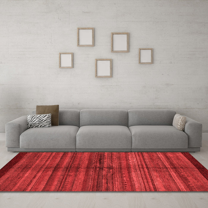 Modern Red Washable Rugs