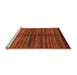 Sideview of Machine Washable Abstract Orange Modern Area Rugs, wshabs4113org