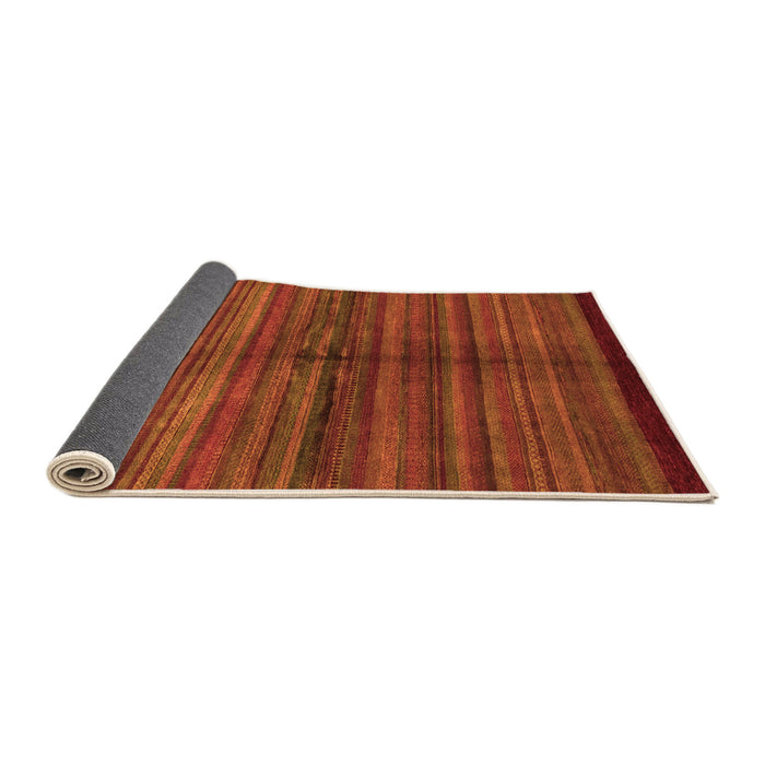 Sideview of Abstract Orange Modern Rug, abs4113org