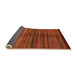 Sideview of Abstract Orange Modern Rug, abs4113org