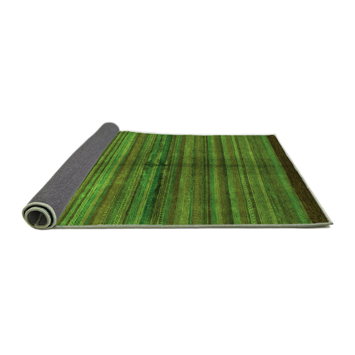 Sideview of Abstract Green Modern Rug, abs4113grn