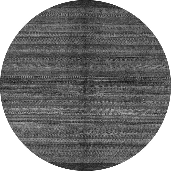 Round Machine Washable Abstract Gray Modern Rug, wshabs4113gry