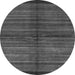 Round Machine Washable Abstract Gray Modern Rug, wshabs4113gry