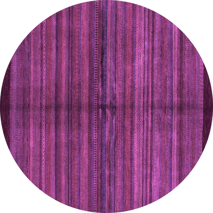 Round Abstract Purple Modern Rug, abs4113pur