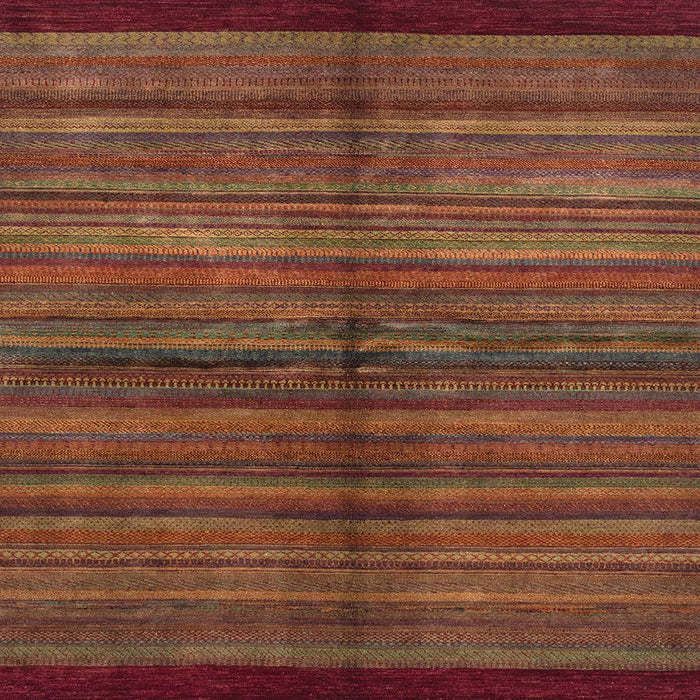 Square Machine Washable Abstract Red Rug, wshabs4113