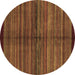 Round Machine Washable Abstract Brown Modern Rug, wshabs4113brn