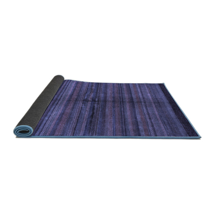 Sideview of Abstract Blue Modern Rug, abs4113blu