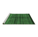 Sideview of Machine Washable Abstract Emerald Green Modern Area Rugs, wshabs4113emgrn